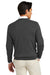 Brooks Brothers BB18410 Mens Merino Long Sleeve V-Neck Sweater Heather Windsor Grey Model Back