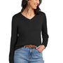 Brooks Brothers Womens Merino Long Sleeve V-Neck Sweater - Deep Black