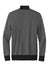 Brooks Brothers BB18412 Mens Merino Birdseye Long Sleeve 1/4 Zip Sweater Deep Black/Shadow Grey Flat Back