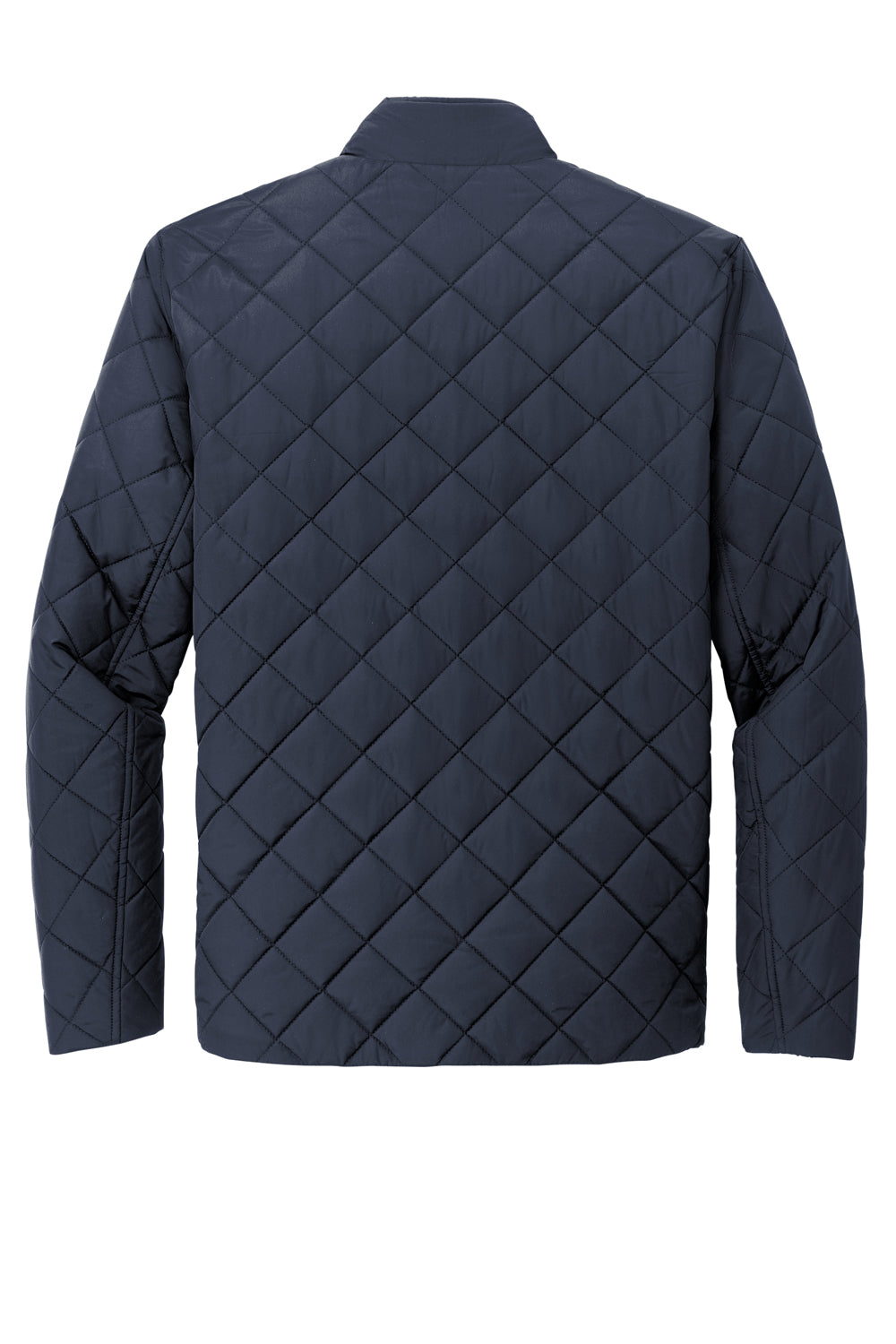 Brooks Brothers Mens Water Resistant Quilted Full Zip Jacket Night Navy Blue Flat Back