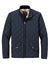 Brooks Brothers Mens Water Resistant Quilted Full Zip Jacket Night Navy Blue Flat Front