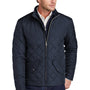 Brooks Brothers Mens Water Resistant Quilted Full Zip Jacket - Night Navy Blue