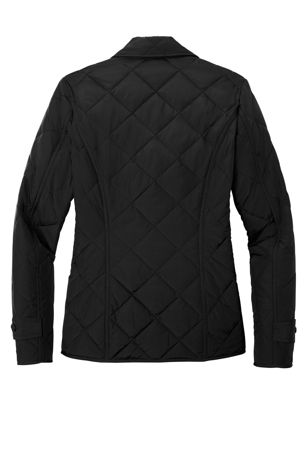 Brooks Brothers Womens Water Resistant Quilted Full Zip Jacket Deep Black Flat Back