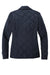 Brooks Brothers Womens Water Resistant Quilted Full Zip Jacket Night Navy Blue Flat Back