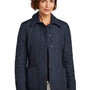 Brooks Brothers Womens Water Resistant Quilted Full Zip Jacket - Night Navy Blue