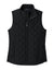 Brooks Brothers BB18603 Womens Quilted Full Zip Vest Deep Black Flat Front