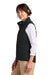 Brooks Brothers BB18603 Womens Quilted Full Zip Vest Deep Black Model Side
