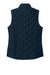 Brooks Brothers BB18603 Womens Quilted Full Zip Vest Night Navy Blue Flat Back