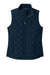 Brooks Brothers BB18603 Womens Quilted Full Zip Vest Night Navy Blue Flat Front