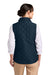 Brooks Brothers BB18603 Womens Quilted Full Zip Vest Night Navy Blue Model Back