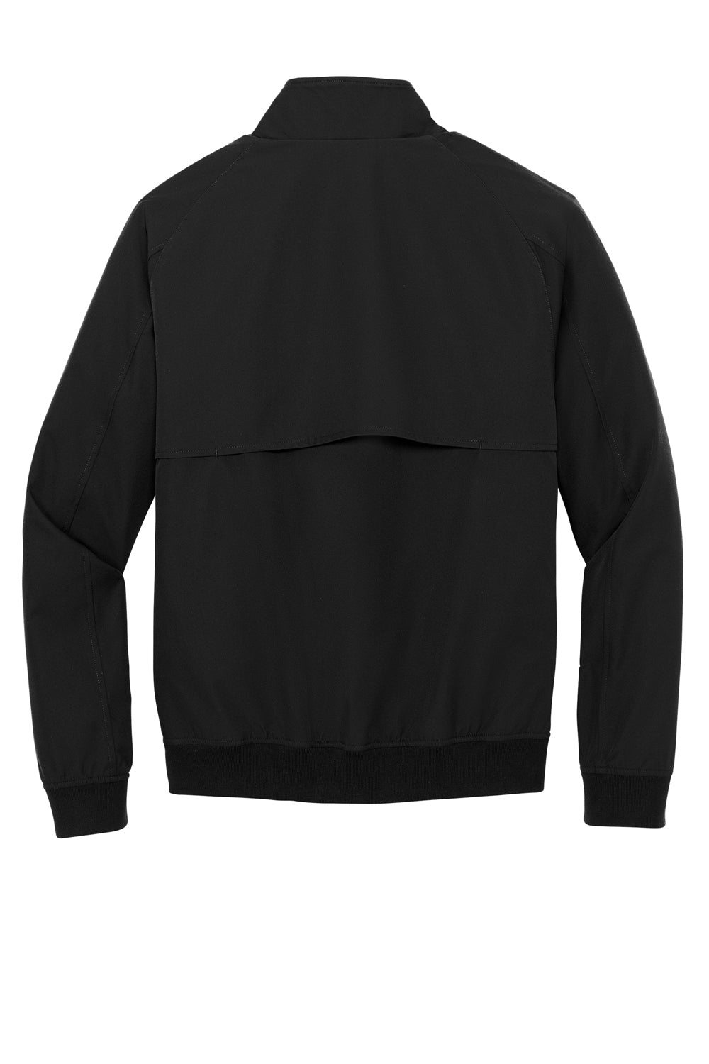 Brooks Brothers Mens Water Resistant Full Zip Bomber Jacket Deep Black Flat Back