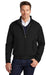 Brooks Brothers Mens Water Resistant Full Zip Bomber Jacket Deep Black Model Front