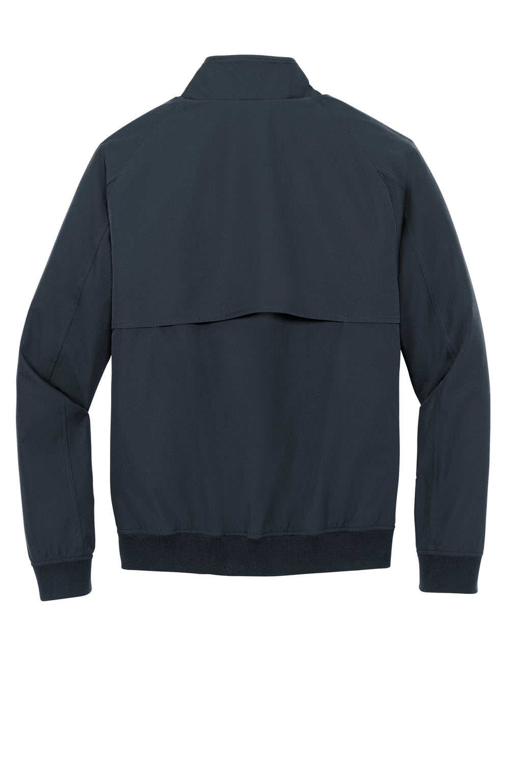 Brooks Brothers Mens Water Resistant Full Zip Bomber Jacket Night Navy Blue Flat Back