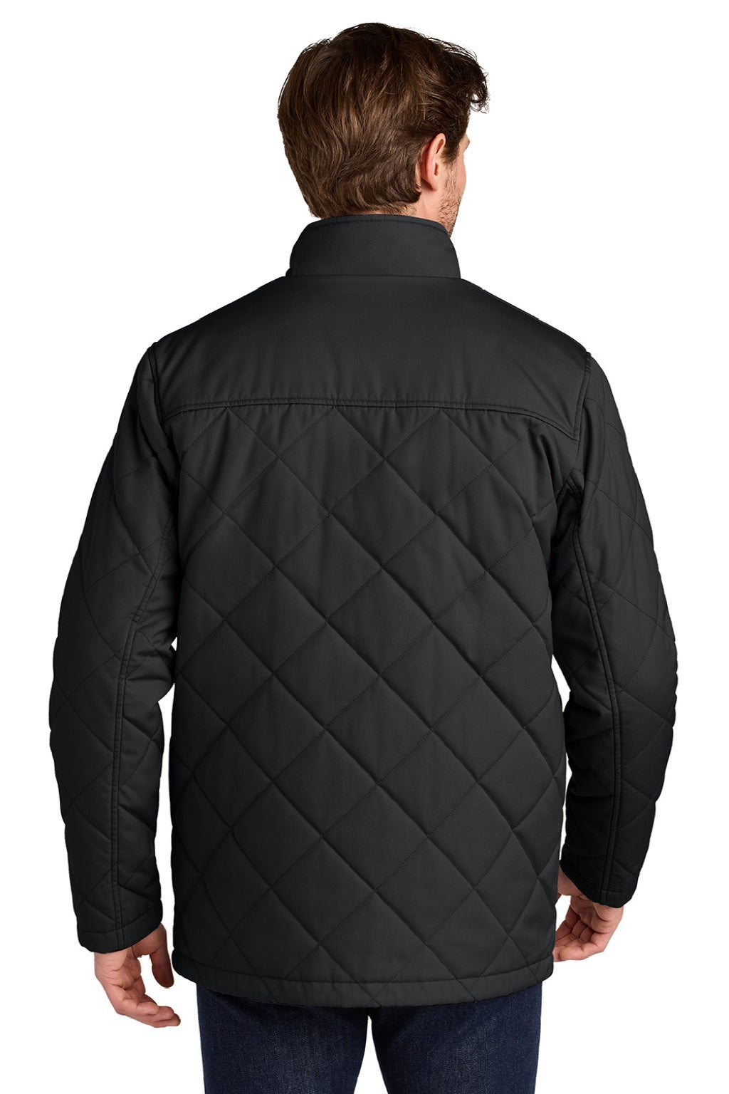 Brooks Brothers BB18605 Mens Full Zip Field Jacket Deep Black Model Back