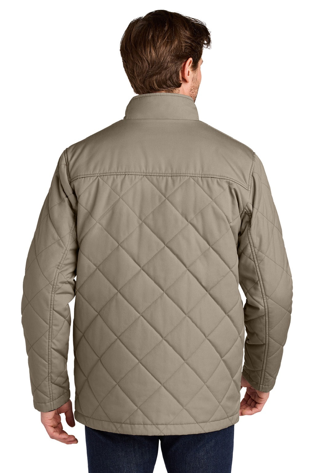 Brooks Brothers BB18605 Mens Full Zip Field Jacket Field Khaki Brown Model Back