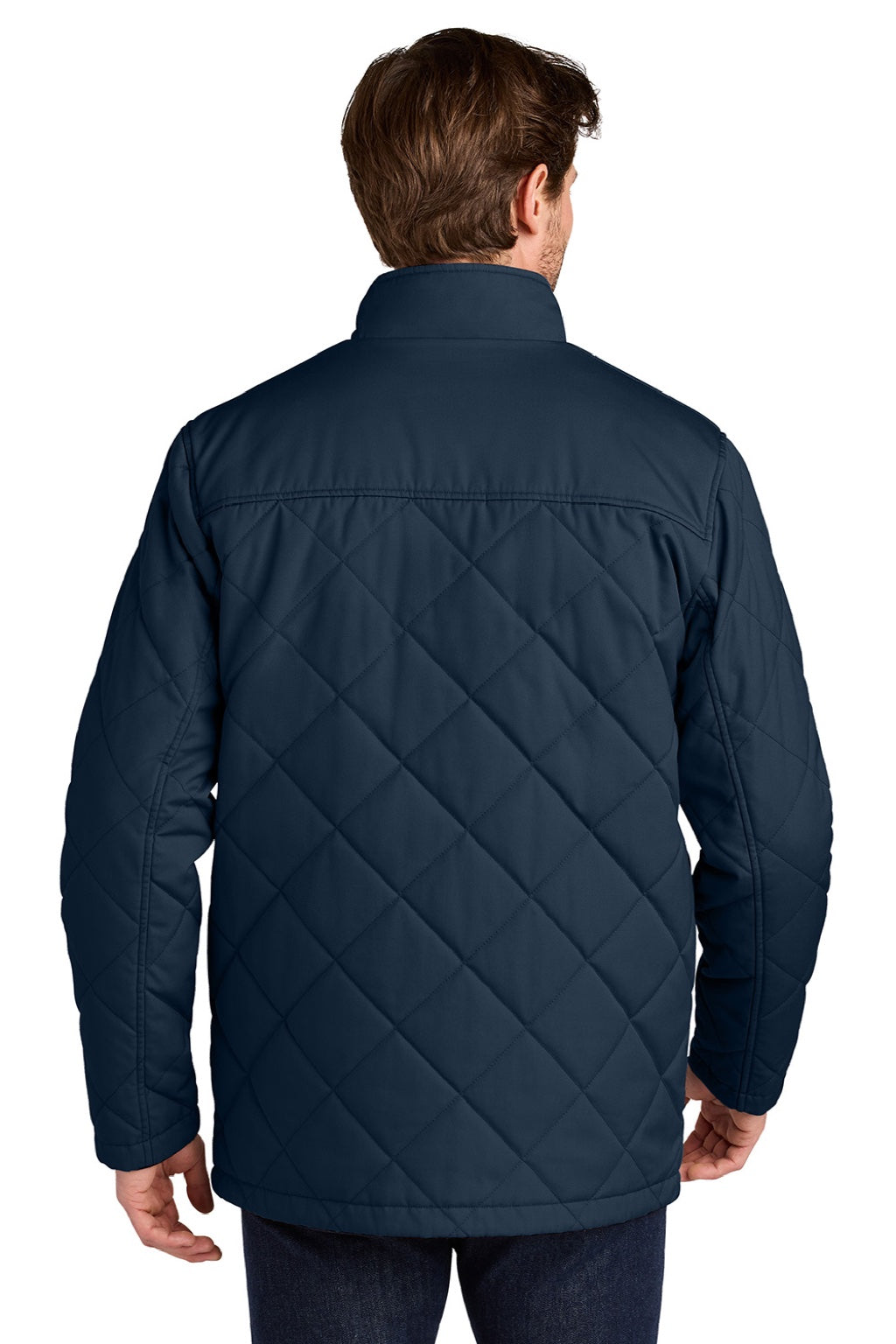 Brooks Brothers BB18605 Mens Full Zip Field Jacket Night Navy Blue Model Back