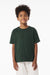 Bella + Canvas BC3010Y Youth Short Sleeve Crewneck T-Shirt Forest Green Model Front