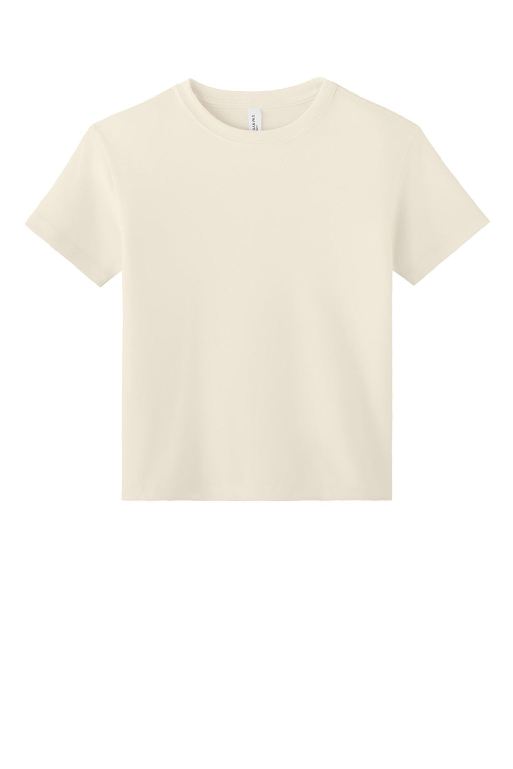 Bella + Canvas BC3010Y Youth Short Sleeve Crewneck T-Shirt Natural Flat Front