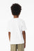 Bella + Canvas BC3010Y Youth Short Sleeve Crewneck T-Shirt White Model Back