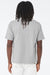 Bella + Canvas BC3010 Mens Short Sleeve Crewneck T-Shirt Heather Grey Model Back