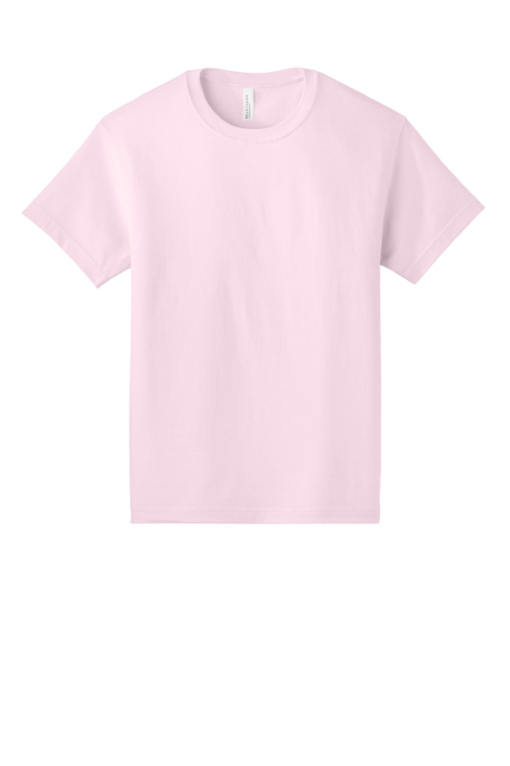 Bella + Canvas BC3010 Mens Short Sleeve Crewneck T-Shirt Soft Pink Flat Front