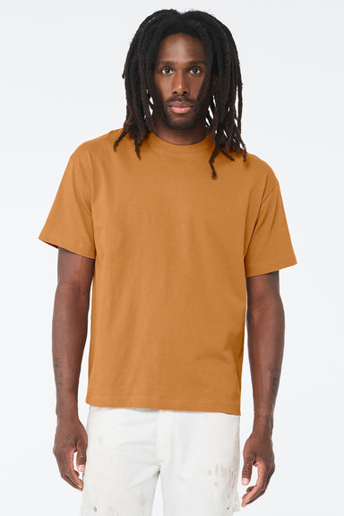 Bella + Canvas BC3010 Mens Short Sleeve Crewneck T-Shirt Toast Model Front