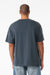 Bella + Canvas BC3010 Mens Short Sleeve Crewneck T-Shirt Vintage Navy Blue Model Back