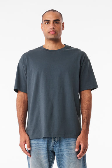 Bella + Canvas BC3010 Mens Short Sleeve Crewneck T-Shirt Vintage Navy Blue Model Front