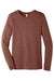 Bella + Canvas BC3501CVC/3501CVC Mens CVC Long Sleeve Crewneck T-Shirt Heather Clay Flat Front