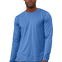 Bella + Canvas Mens CVC Long Sleeve Crewneck T-Shirt - Heather Columbia Blue