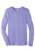 Bella + Canvas BC3501CVC/3501CVC Mens CVC Long Sleeve Crewneck T-Shirt Heather Dark Lavender Purple Flat Front