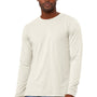 Bella + Canvas Mens CVC Long Sleeve Crewneck T-Shirt - Heather Natural