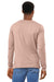 Bella + Canvas BC3501CVC/3501CVC Mens CVC Long Sleeve Crewneck T-Shirt Heather Peach Model Back