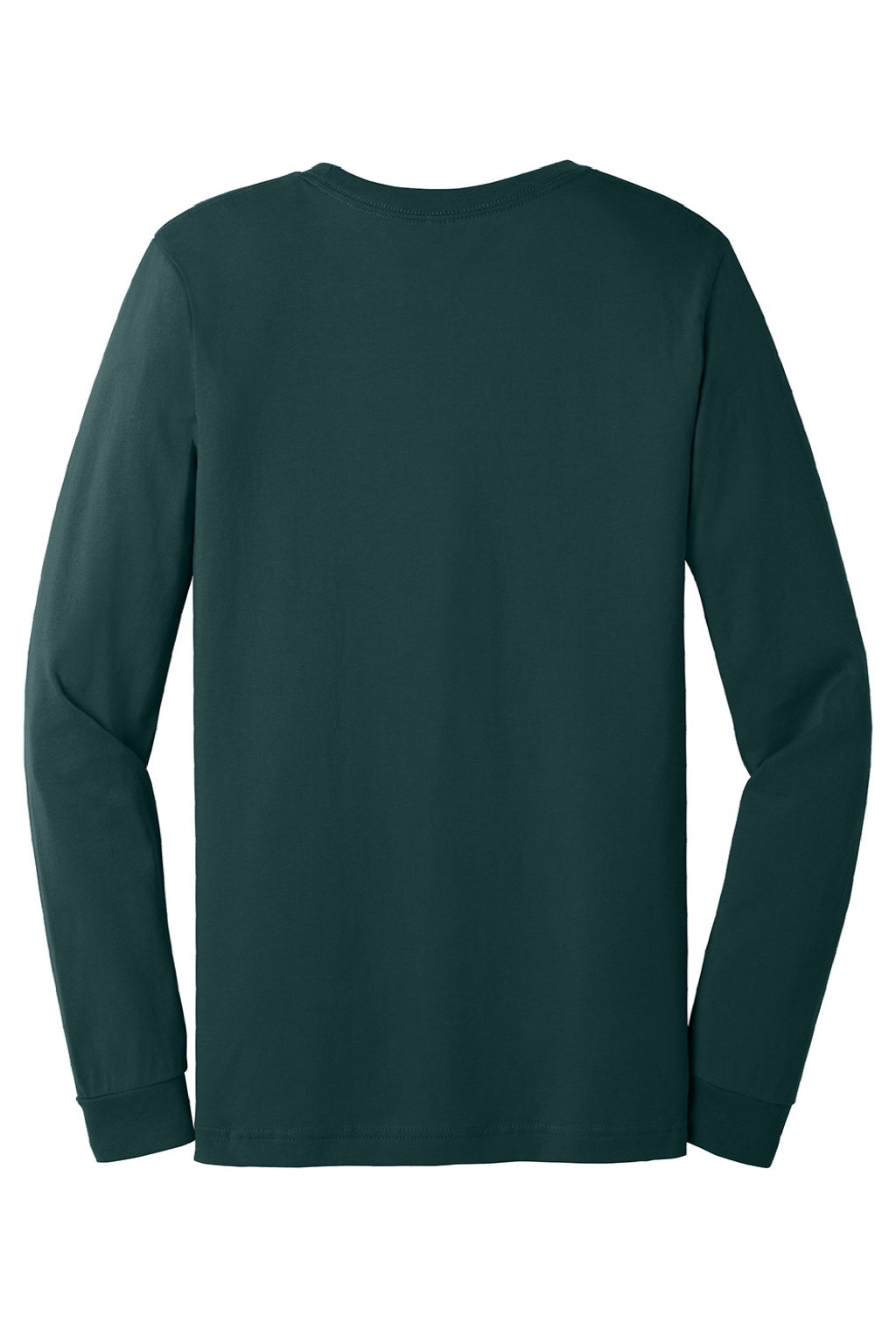 Bella + Canvas BC3501/3501 Mens Jersey Long Sleeve Crewneck T-Shirt Atlantic Green Flat Back