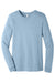 Bella + Canvas BC3501/3501 Mens Jersey Long Sleeve Crewneck T-Shirt Baby Blue Flat Front