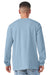 Bella + Canvas BC3501/3501 Mens Jersey Long Sleeve Crewneck T-Shirt Baby Blue Model Back