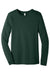 Bella + Canvas BC3501/3501 Mens Jersey Long Sleeve Crewneck T-Shirt Forest Green Flat Front