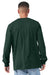 Bella + Canvas BC3501/3501 Mens Jersey Long Sleeve Crewneck T-Shirt Forest Green Model Back