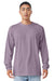 Bella + Canvas BC3501/3501 Mens Jersey Long Sleeve Crewneck T-Shirt Light Violet Purple Model Front