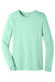 Bella + Canvas BC3501/3501 Mens Jersey Long Sleeve Crewneck T-Shirt Mint Green Flat Front