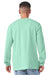 Bella + Canvas BC3501/3501 Mens Jersey Long Sleeve Crewneck T-Shirt Mint Green Model Back