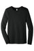 Bella + Canvas BC3501/3501 Mens Jersey Long Sleeve Crewneck T-Shirt Vintage Black Flat Front