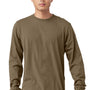 Bella + Canvas Mens Jersey Long Sleeve Crewneck T-Shirt - Vintage Brown