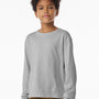 Bella + Canvas Youth Long Sleeve Crewneck T-Shirt - Heather Grey - COMING SOON