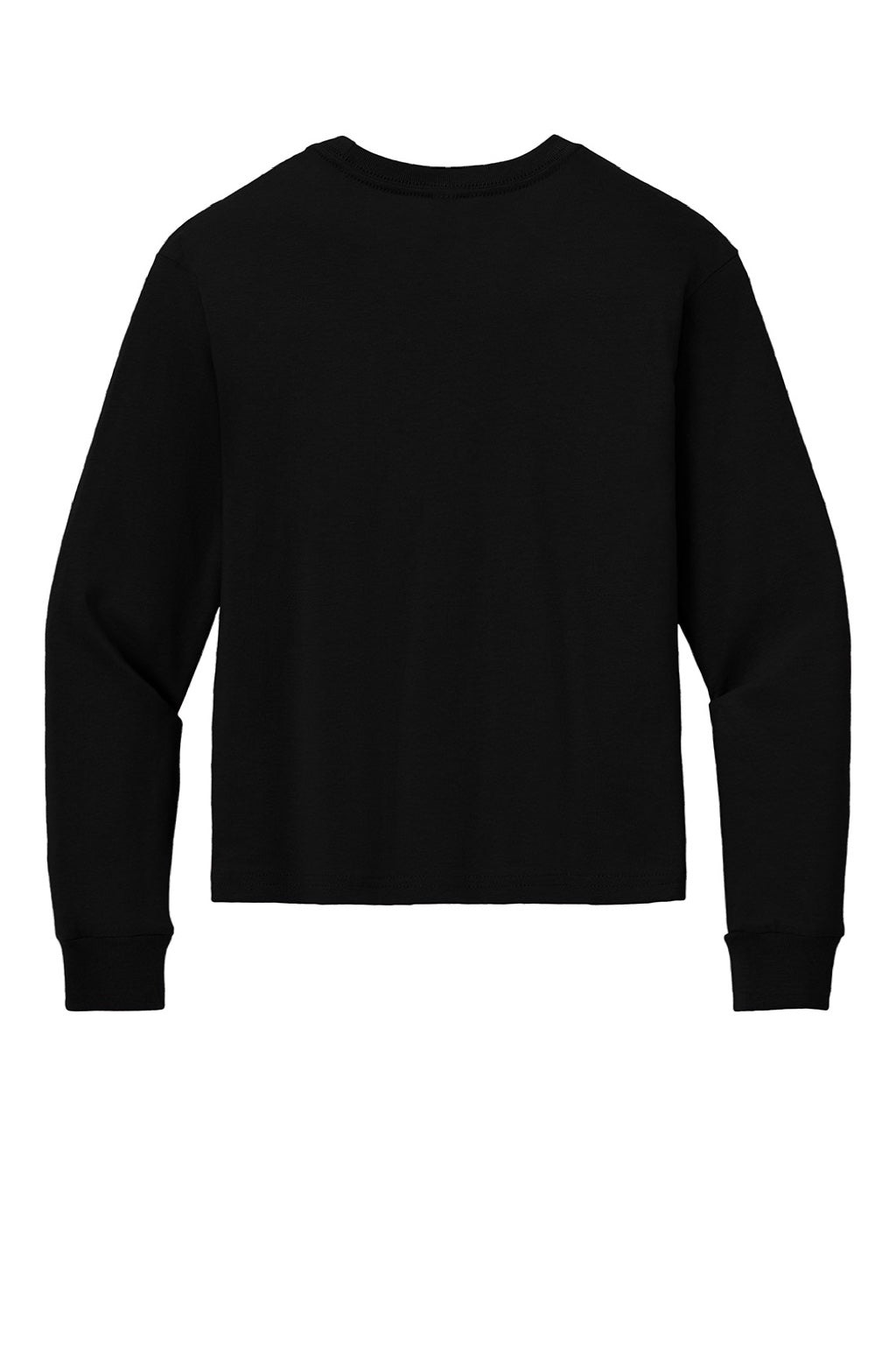 Bella + Canvas BC3511Y Youth Long Sleeve Crewneck T-Shirt Black Flat Back