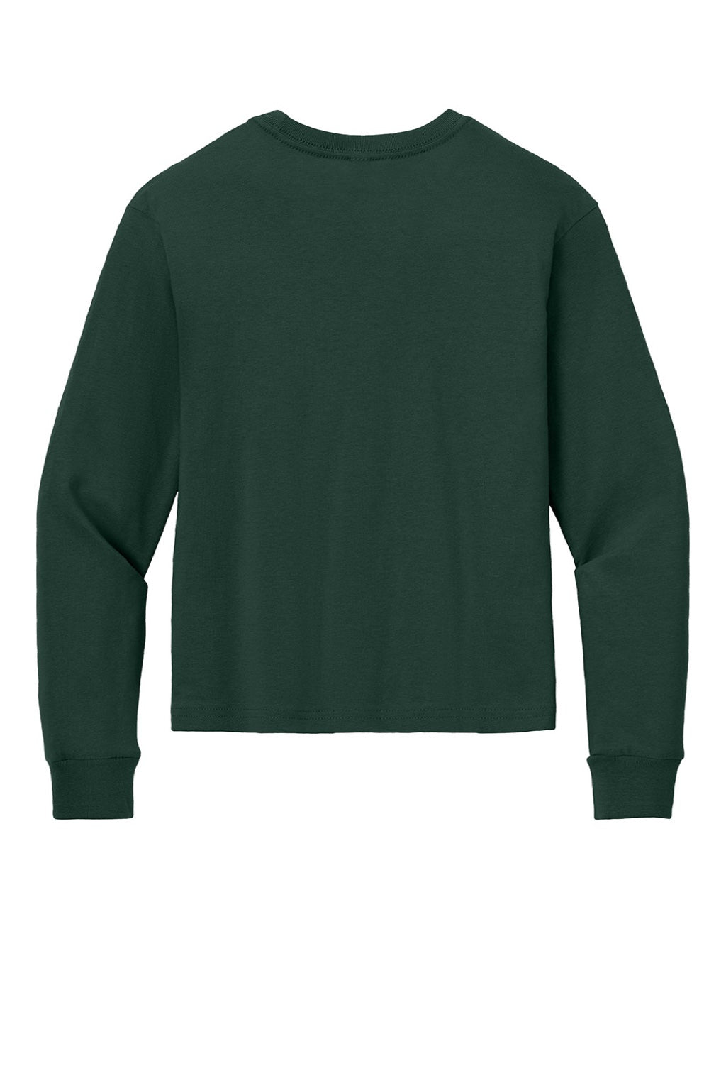 Bella + Canvas BC3511Y Youth Long Sleeve Crewneck T-Shirt Forest Green Flat Back