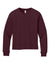 Bella + Canvas BC3511Y Youth Long Sleeve Crewneck T-Shirt Maroon Flat Front