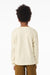 Bella + Canvas BC3511Y Youth Long Sleeve Crewneck T-Shirt Natural Model Back