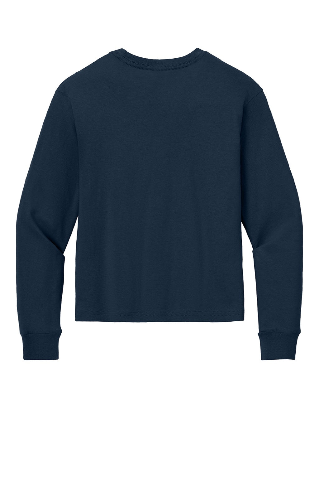 Bella + Canvas BC3511Y Youth Long Sleeve Crewneck T-Shirt Navy Blue Flat Back