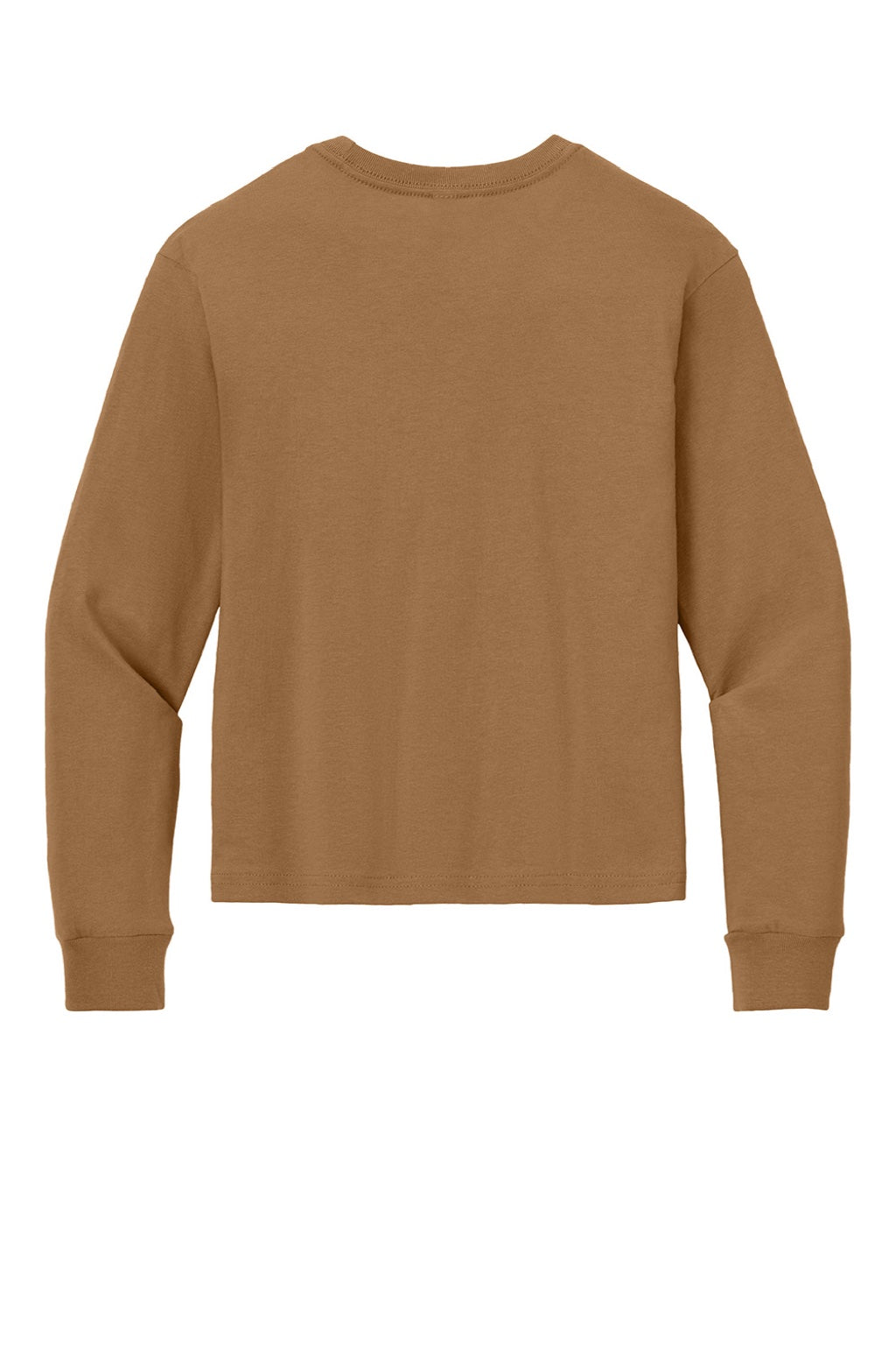 Bella + Canvas BC3511Y Youth Long Sleeve Crewneck T-Shirt Toast Flat Back